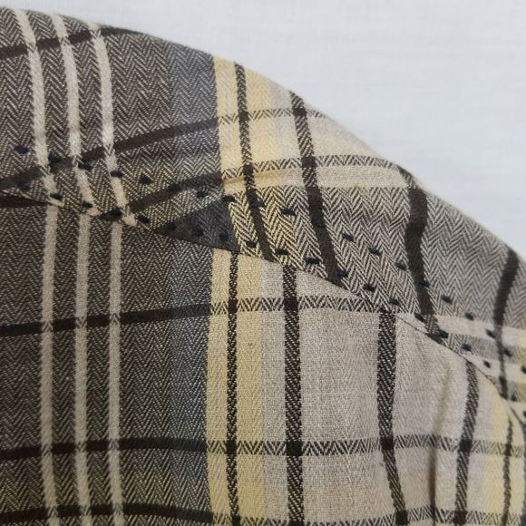 Method Button Down Shirt Mens Size XXL Tan Plaid - Picture 9 of 16